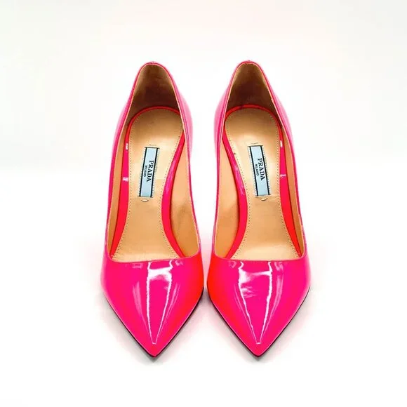 Prada Neon Pink Pumps- Size 36.5 - Picture 4 of 14